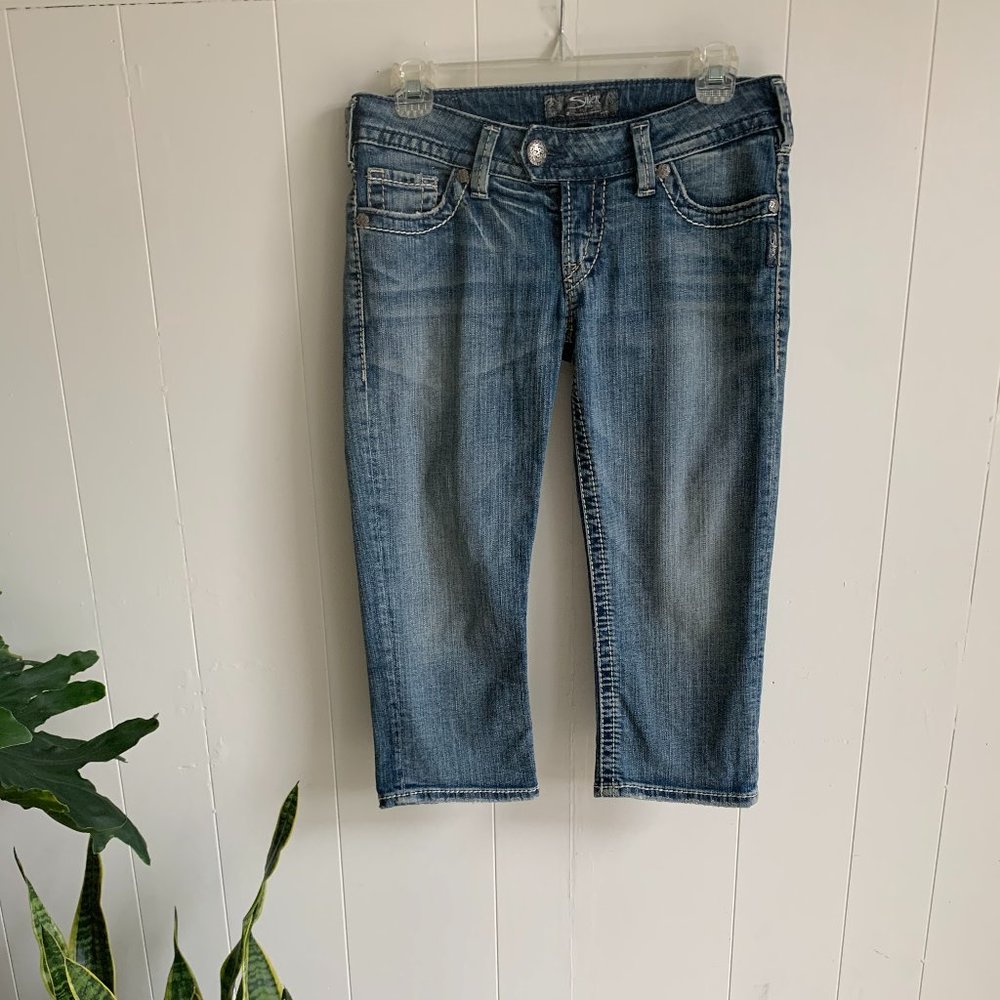 Ladies Silver Jeans Tuesday Crop